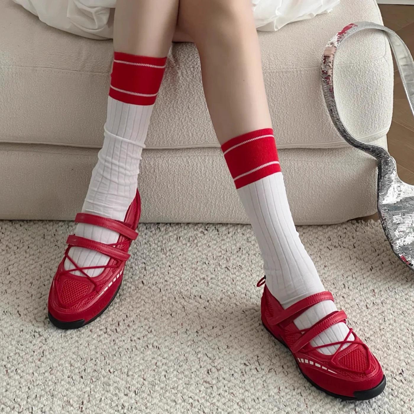 

Супермягкие плоские балетки для женского лета, новая дышащая сетка, мелкий вырез, туфли Мэри Джейн, тренд 40 красный