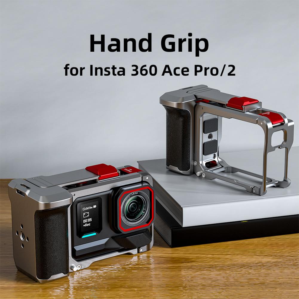 For Insta360 Ace Pro/2 Quick Release Camera Rabbit Cage with Lens Cap Ergonomic Action Camera Cage Sports Camera Protective Case