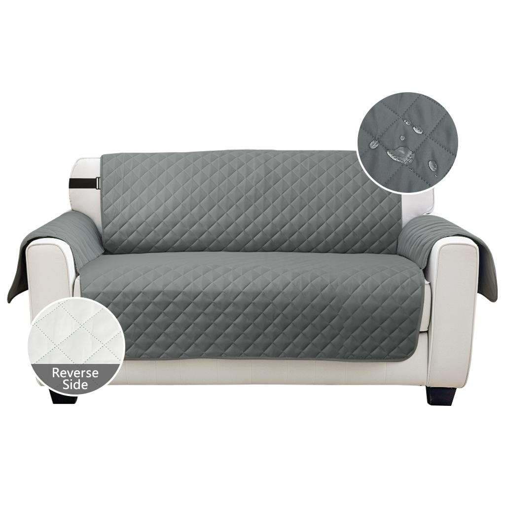 Reversible Easy-Going Sofa Couch Cover Waterproof for Dogs Water Resistant Furniture Protector with Elastic Adjustable Strap