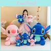 Stitch Kuscheltier mit Kaninchenfell für Kinder Weiches Kuschelkissen Geschenk für Jungen
