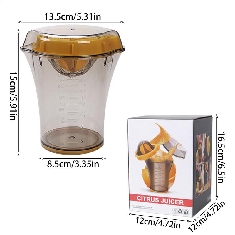 Multifunctional Hand Juicer Fruit Juicer Handheld Portable Pour Sprout With Scale Hand Press Orange Squeezer Lemon Citrus