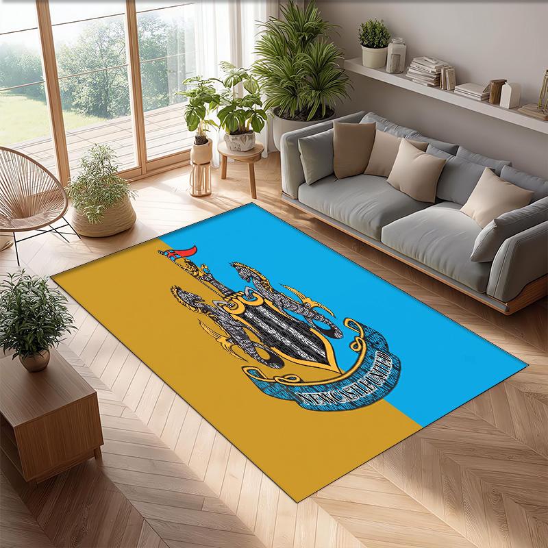 Tappeto in Velluto di Cristallo con Stampa di Calcio del Newcastle United, Comodo Assorbente d'Acqua Antiscivolo Tappeto per Pavimento Interno