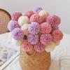Artificial Chrysanthemum Ball Flowers Dandelion Hydrangea Arrangement Bouquet Present for Friends Bridal Wedding Bouquet Decor for