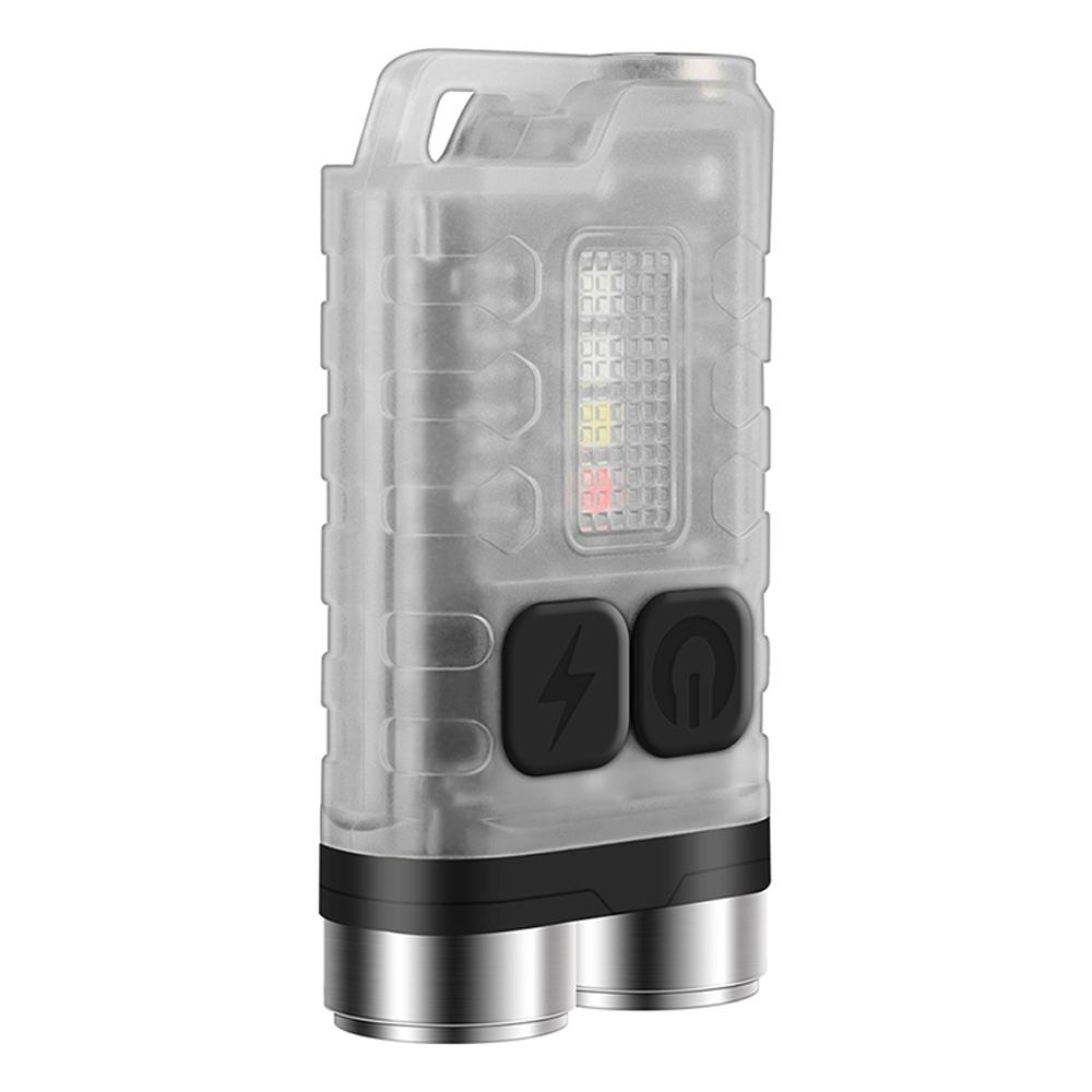 Mini-Taschenlampe, LED-Schlüsselanhänger-Taschenlampe, wiederaufladbar, wasserdicht, mit 5 Stufen