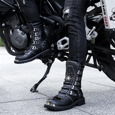 Men's Motorcycle Boots Outdoor Boots Seasonal Fashion Riding Shoes Trendy and Cool