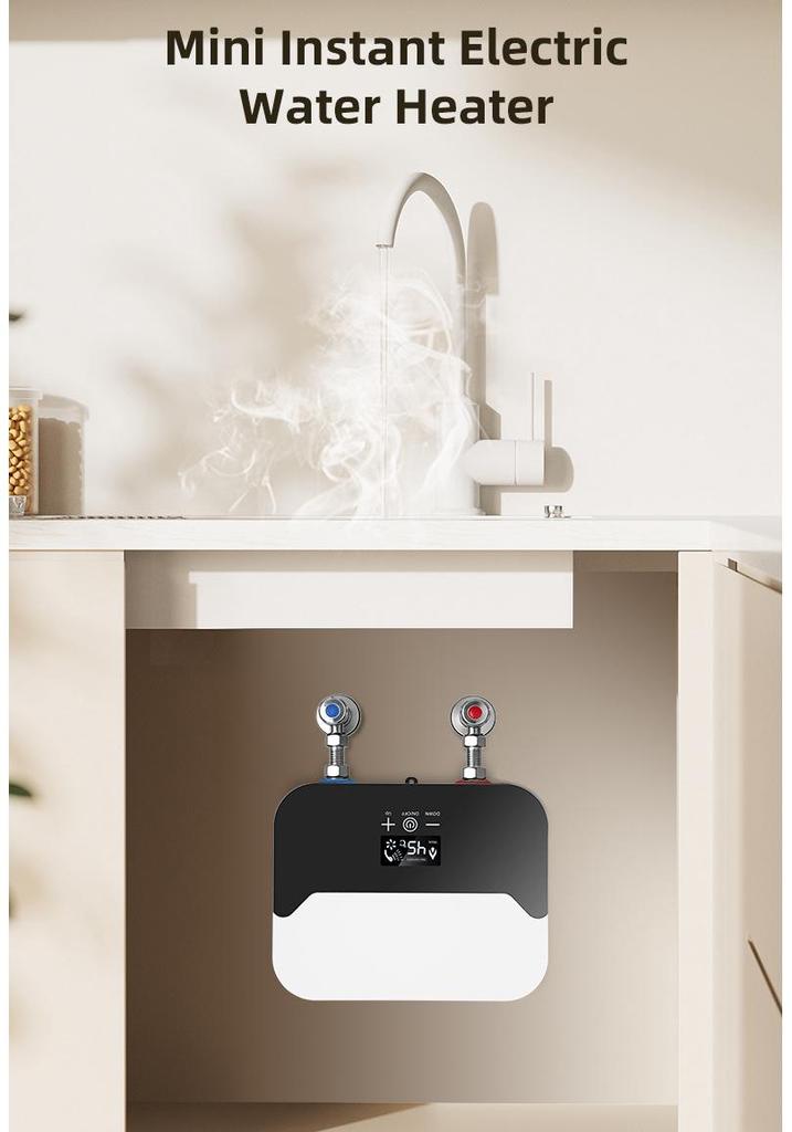 Smart 5500W 220V Instant Electric Water Heater for Under-Counter Kitchen Use