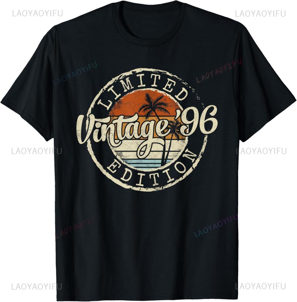 29 Year Old Gifts Vintage 1996 Limited Edition 29th Birthday TShirt Streetwear Clothing Customizable Summer Tops