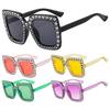 Damenmode Strass Sonnenbrille Steampunk Vintage Strass Sonnenbrille Gläser Sonnenbrille Shades für Damen