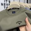 Callaway 2025 Summer Men's and Women's New Embroidered High-quality Round Neck Large T-shirt Couple Golf T-shirt