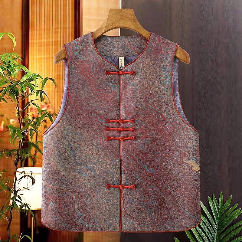 

Grandma s Spring & Autumn Chinese-Style Vest: 2026 New Collection for Elderly Women XL червоний