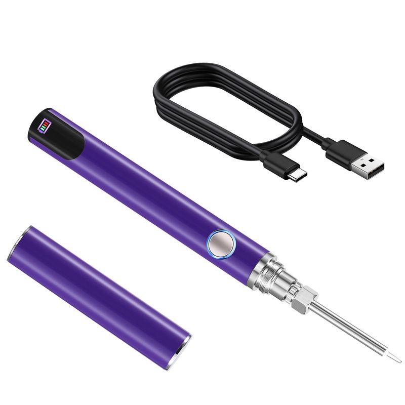 

ABMH-Adjustable 510 Thread Mini Soldering Iron Kit USB Soldering Iron With Cap 3 Gear Voltage Electronic Welding Repair Pen