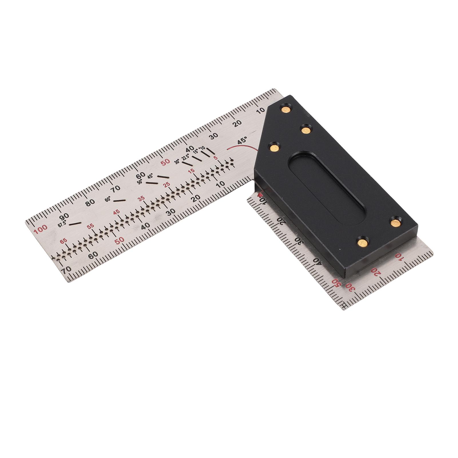 

Деревообработка Линейка Прямоугольная линейка Плотник Разметочный инструмент с отверстиями для разметки 3,9 дюйма