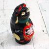 Made In Japan Lucky Daruma Cat Black (Small)