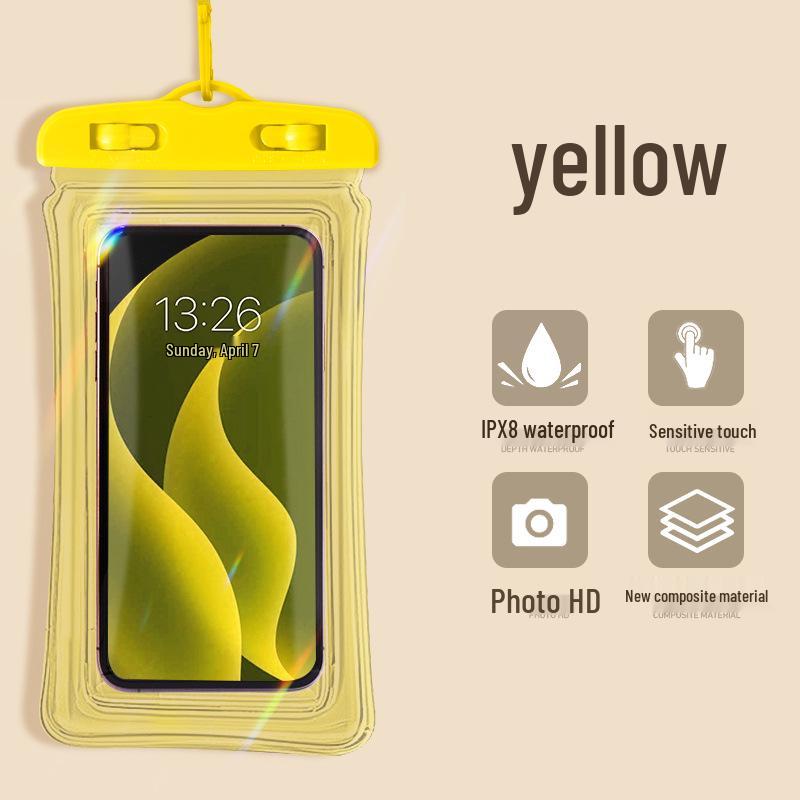 Floating Waterproof Phone Bag with Airbag: Touchscreen Compatible, Transparent, for Swimming, Rafting, Diving, Water Parks, and Photography