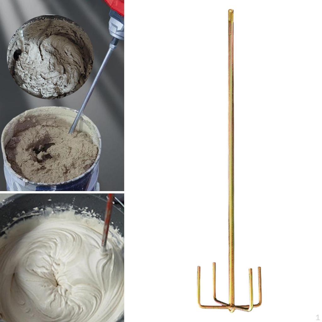 Cement Mixing Rod Paint Mud Mixer Square Handle Small Rustproof Hand Drill Replacements