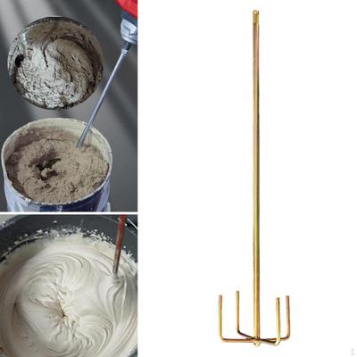 Cement Mixing Rod Paint Mud Mixer Square Handle Small Rustproof Hand Drill Replacements