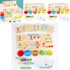 Wooden Multifunctional Arithmetic Clip Bead Learning Board Puzzle Toy Set For Preschool Kids