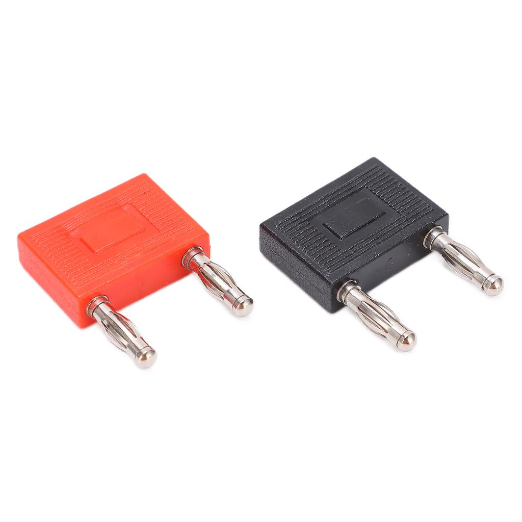 U37 4mm Double Row 4mm Banana Plug Connector 1 to 2 Adapter DIY Cable Connector 16mm Spacing