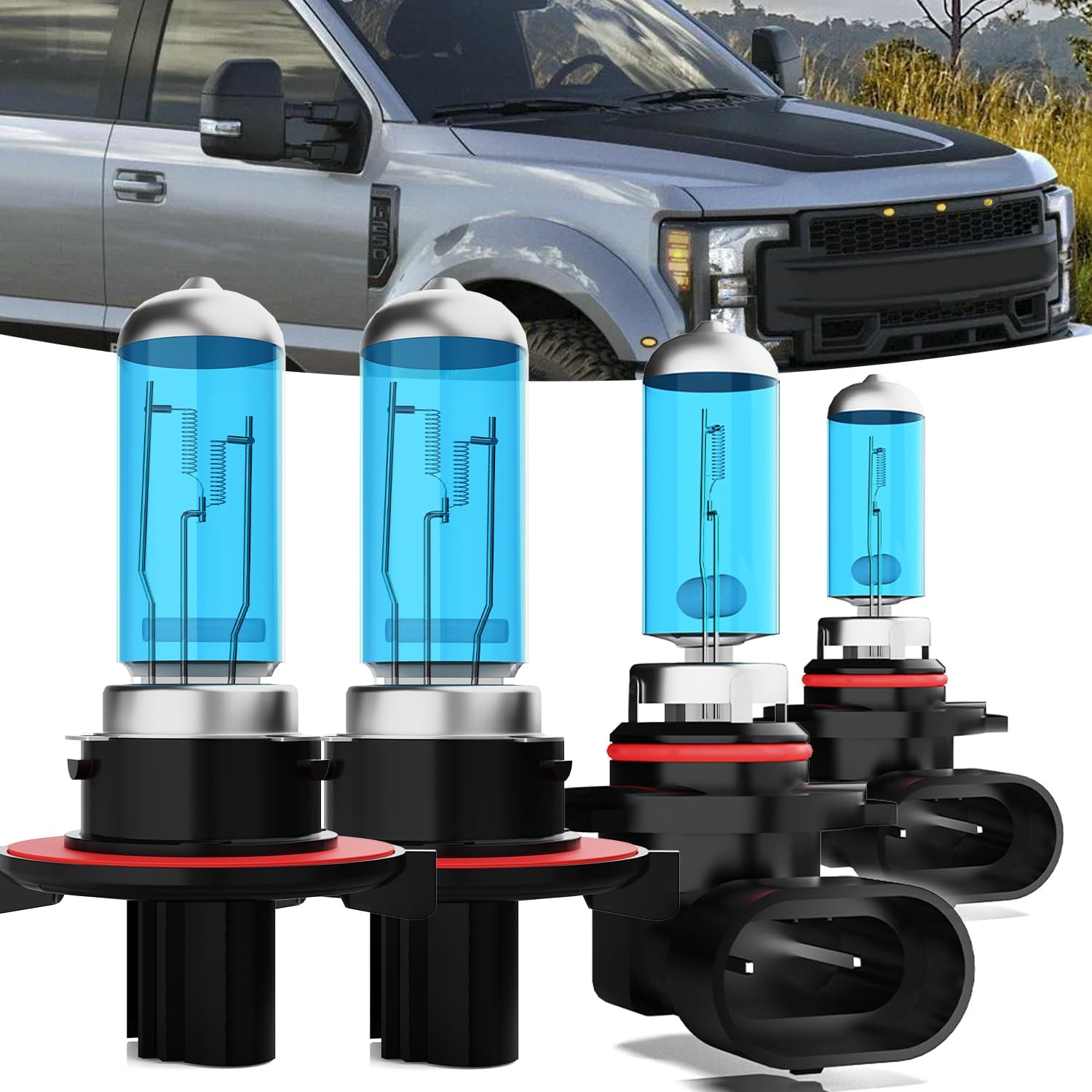 

Halogen Headlights Fit For 2011-2020 Dodge Grand Caravan Headlight Bulbs,H11 High Beams + H11 Low Beams+ H16/5202 Fog Lights Headlamp Bulbs,Plug And Year:2005-2019 for Ford F