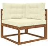 Outdoor Sofa Cushions 3 Pcs Cream Polyester