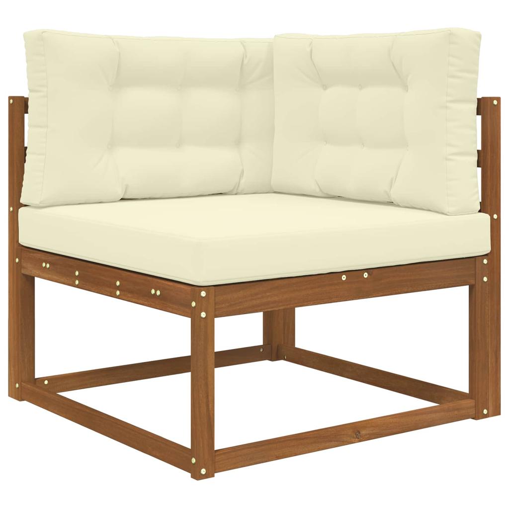 Outdoor Sofa Cushions 3 Pcs Cream Polyester