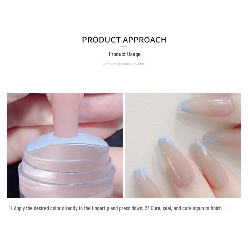 Nail Art Silicone Stamping Set: French Tip Tool with Scraper & Lid