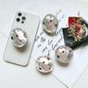 Mobile Phone Airbag Desktop Bracket Metal Special-Shaped Colored Gemstone Rhinestone Light Luxury Back Sticker Retractable Wind Creativity