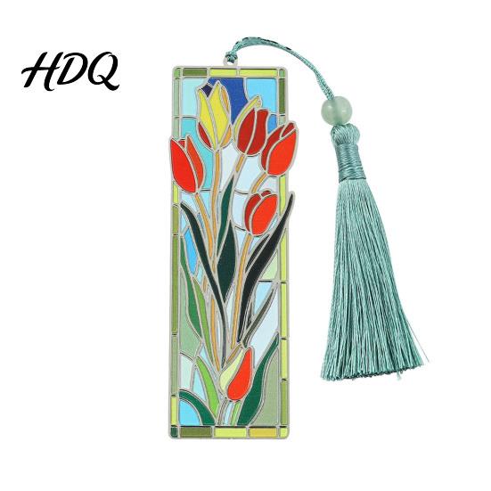 Decorative Page Marker Stained Glass Art Metal Bookmark Book with Classical Style