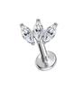 136 Titan Piercing Labret Flatback Gaby Gewindeloser Knorpelohrring Lippenring Schmuck 16G ASTM F136