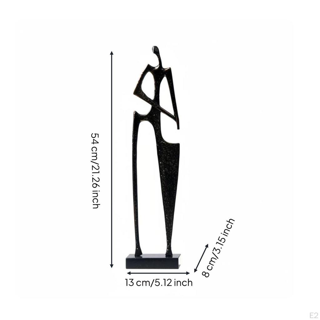 Abstract Human Figure Rustic Minimalist Style Metal Person Sculpture Unique Design Modern Art Statue