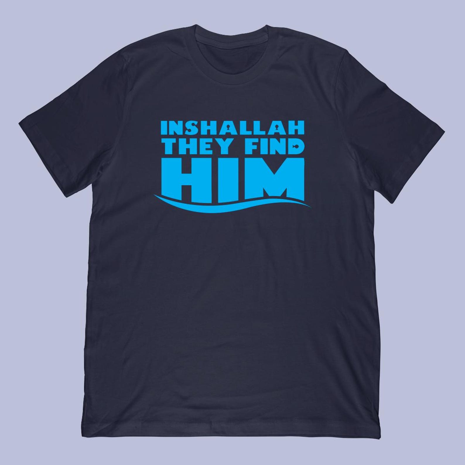 Inshallah They Find Him | funny clown fish T-shirt L