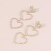Exquisite and Fashionable Heart-shaped Earrings with Luxurious Zirconia, Perfect for Any Occasion