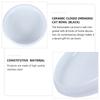 Anti-Overflow Cat Food Bowl Ceramic Pet Feeder Round Mouth Design Prevents Whisker Fatigue Heavy Duty Non-Slip for Cats