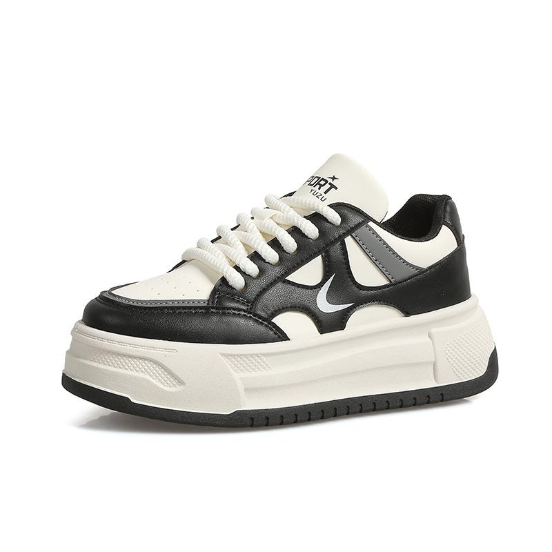 Customized platform white shoes women's new autumn popular ins in 2025 trendy versatile niche sports and leisure board shoes