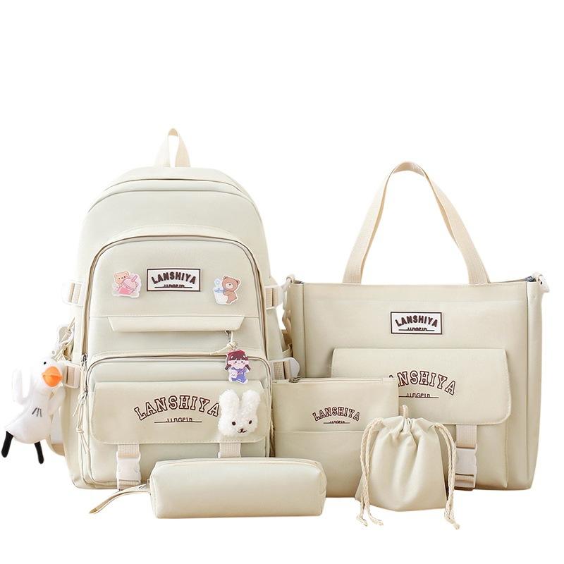 Nova Mochila Estilo Coreano Harajuku para Estudante Grande Capacidade Moda Casual Mochila Feminina para Meninas do Ensino Médio e Faculdade