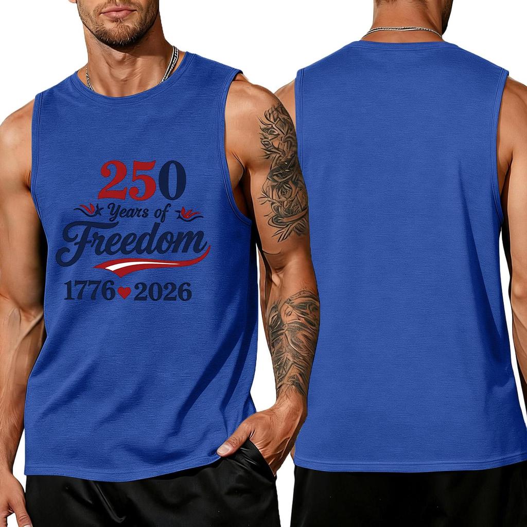 Men's Sleeveless Tank Top Casual Loose Fit Summer Muscle Shirt Lightweight Breathable Fabric Comfortable Fit