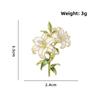 Enamel Material Enamel Flower Pins Botanical Design Fashion Brooch Pins  Clothing Bag Accessory