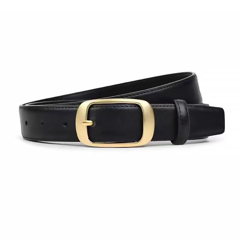 

Универсальный тонкий кожаный ремень для женщин: Ретро-корейский стиль для джинсов, брюк и платьев