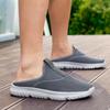 36-46 Unisex Slippers Men's Half Slippers Mesh Meter-breathable Men's Black Mueller Shoes