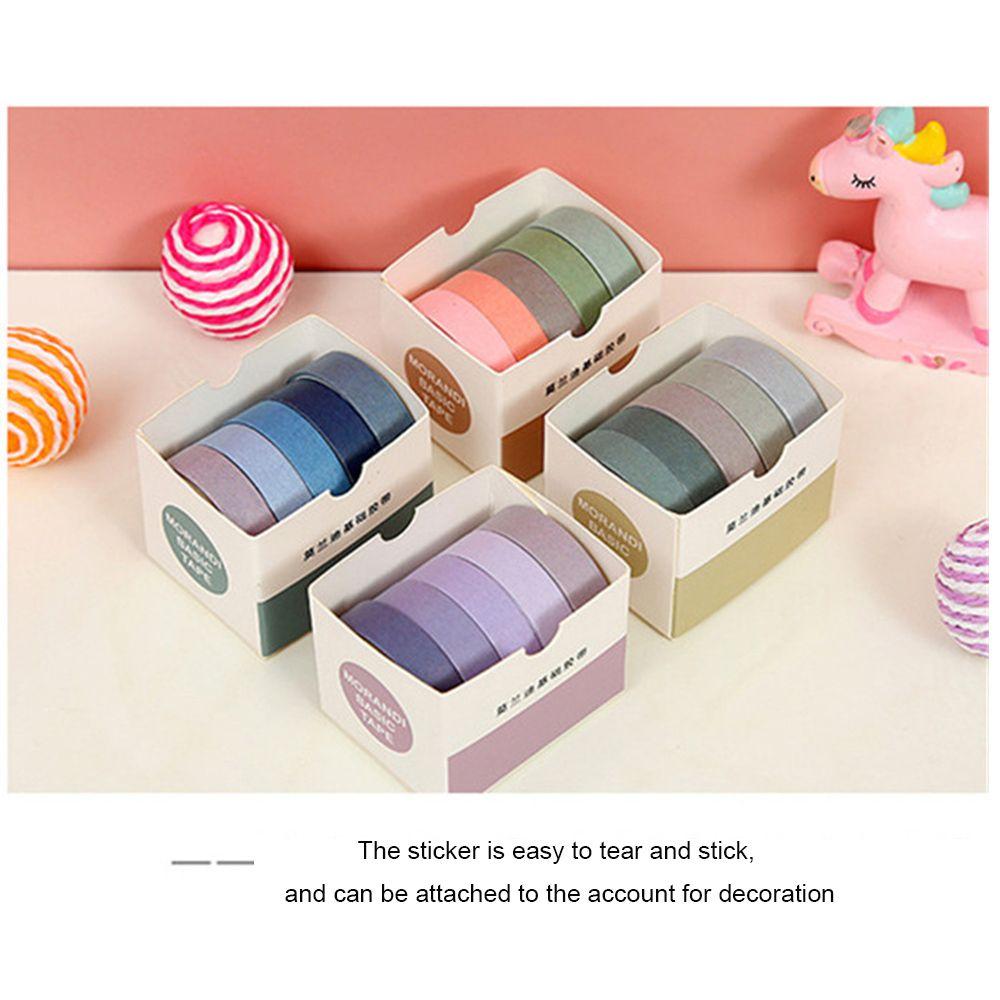 5Rolls/box Cute Stationery Supplies Masking Tape Washi Tape Scrapbooking Adhesive