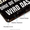 Putuo Decor 1pc German Vintage Metal Tin SignWall Art Decor for Home Farmhouse Office Studio7.9x11.8Inches Gifts for Friends