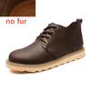 Mode Kuhleder Herren Stiefeletten zum Schnüren Handgefertigt Plüsch Warm Winterstiefel Maßgefertigte Freizeitschuhe Gummi Winterschuhe Herren Baumwollschuhe