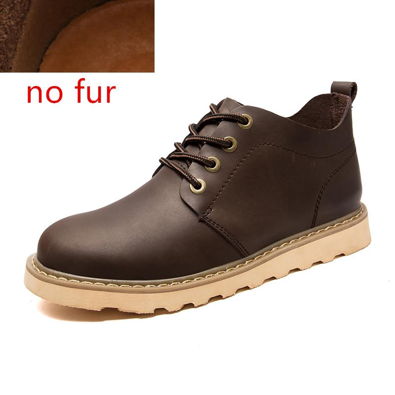 Mode Kuhleder Herren Stiefeletten zum Schnüren Handgefertigt Plüsch Warm Winterstiefel Maßgefertigte Freizeitschuhe Gummi Winterschuhe Herren Baumwollschuhe