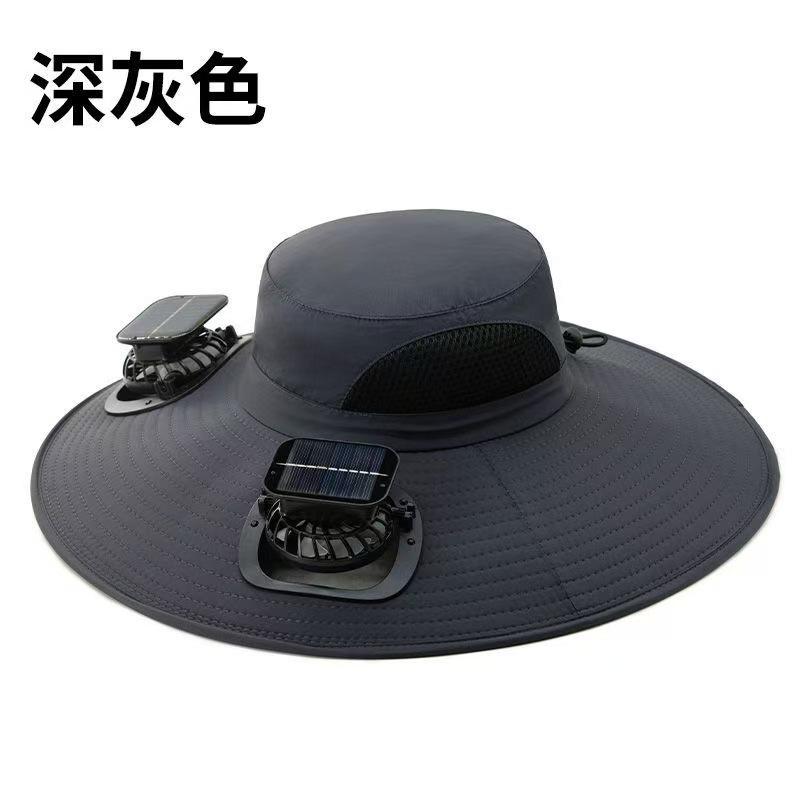 Solar Fan Hat Men's Summer Outdoor Work Fishing UV Protection Sun Protection Hat Fisherman Hat