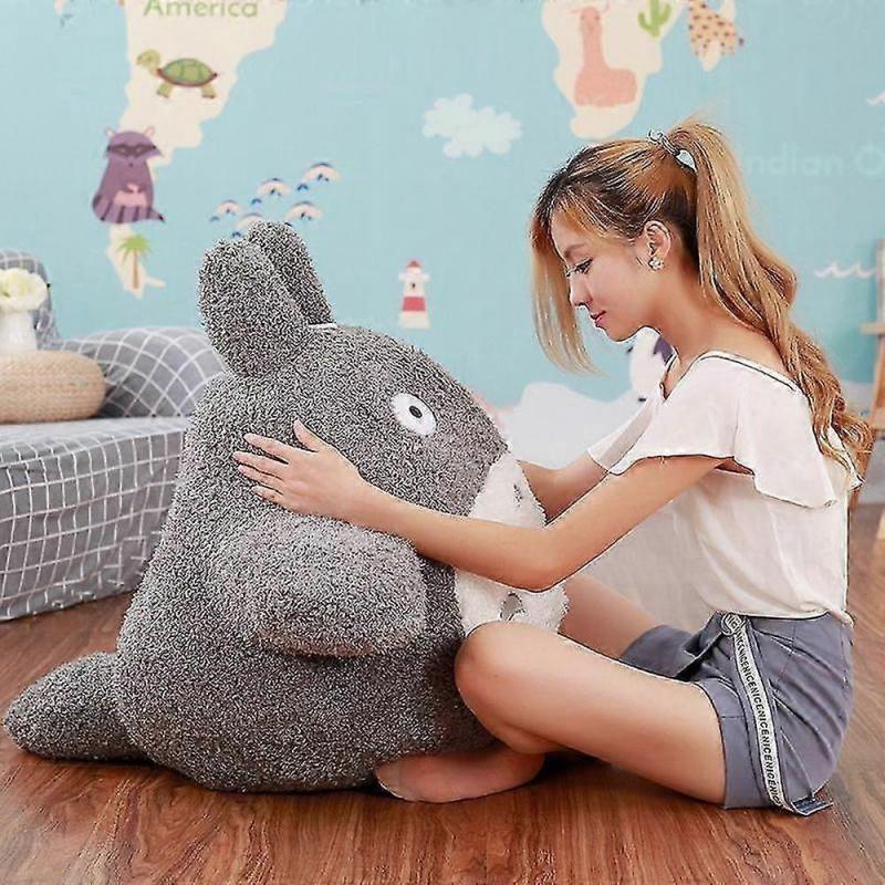 Large Totoro Plush Toy and Pillow, Cartoon Stuffed Doll for Girls and Children's Birthday Gifts