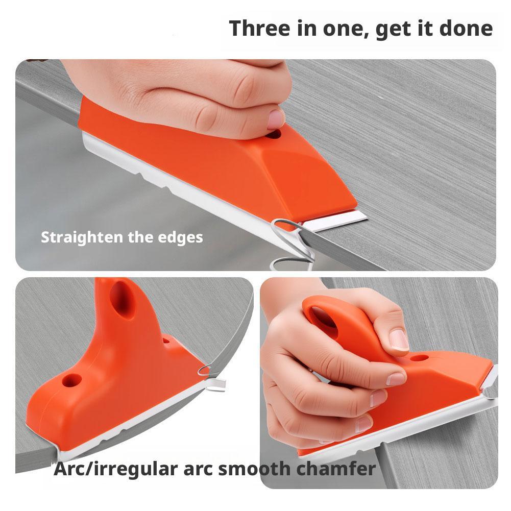 3-in-1 Handheld Edge Banding Trimmer Manual Carpentry Fillet Scraper Chamfer Edge Cutter Woodworking Tool For Board Processing