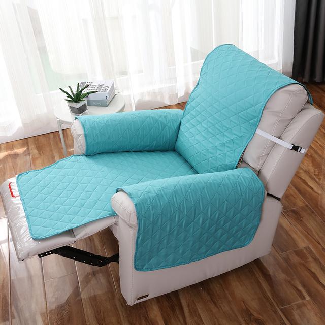 Washable Quilted Sofa Cover Removable Recliner Towel Solid Color Couch Slipcover Nordic Armchair Sofa Cover Dog Cat Pet Sofa Mat