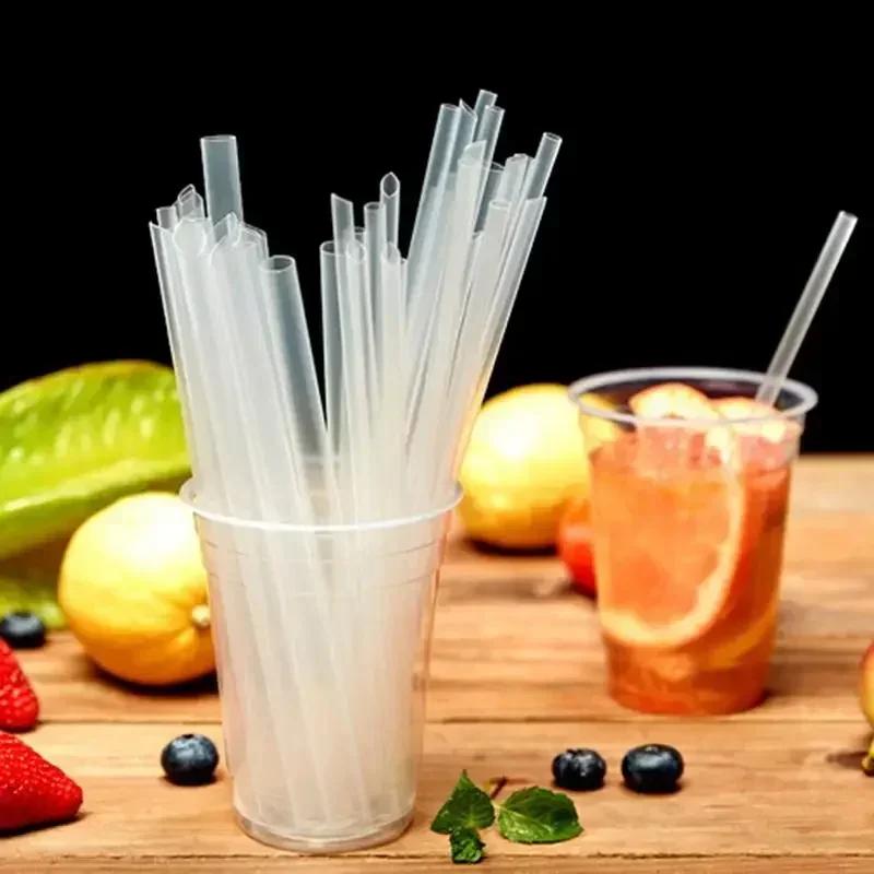 Clear Boba Straws Smoothie Straw Individually Wrapped Disposable Plastic Jumbo Large Wide-mouthed Milkshake Drinks Amagi