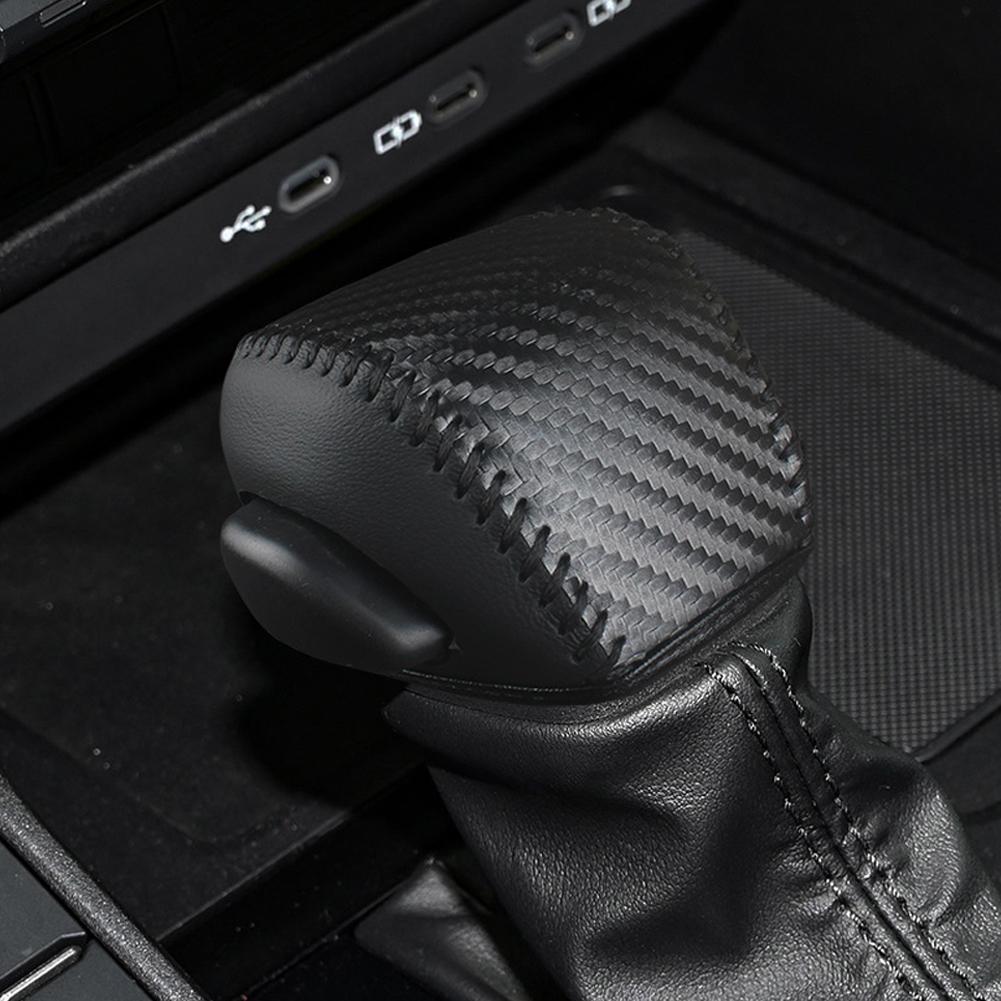 Car Leather Gear Shift Knob Cover Automatic Anti-slip Protector Wear Protection For 2024 Toyota Land Cruiser Prado LC250