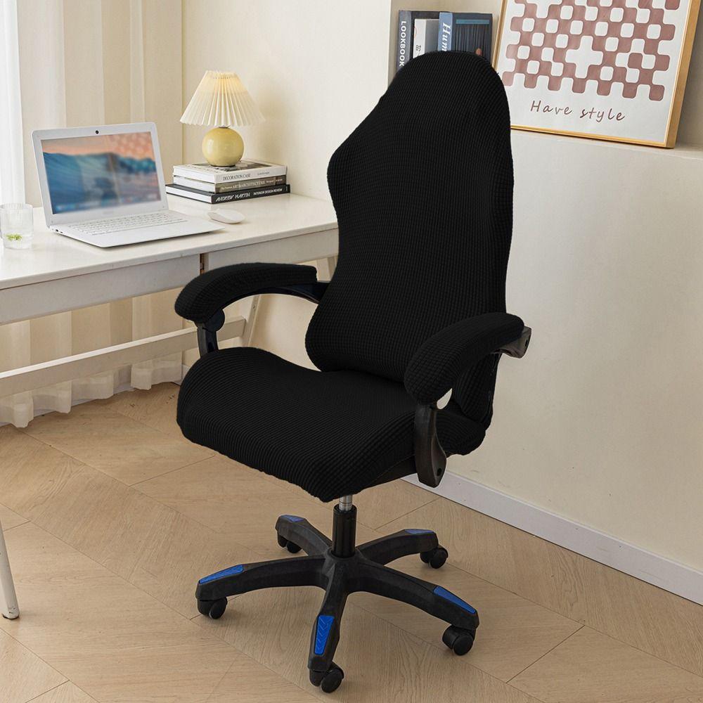 Elastic Gaming Chair Cover Solid Color Chair Seat Slipcovers Seat Protectors Home Decor